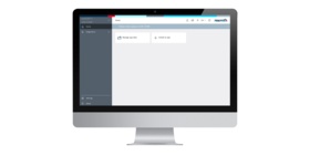 Bild eines Computer-Monitors, auf dem das industrielle Linux-Betriebssystem ctrlX OS zu sehen ist
