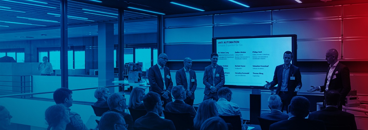 Trade press conference at Bosch Rexroth in Ulm, Germany, Topic: ctrlX AUTOMATION