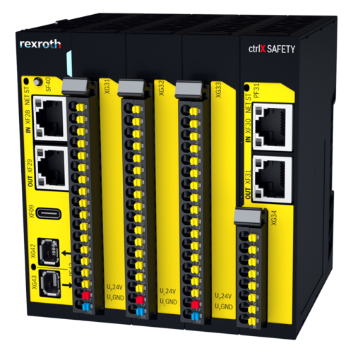 Zdjęcie sterownika bezpieczeństwa ctrlX SAFETY w wersji SAFEX-C-15 do montażu w szafie sterowniczej