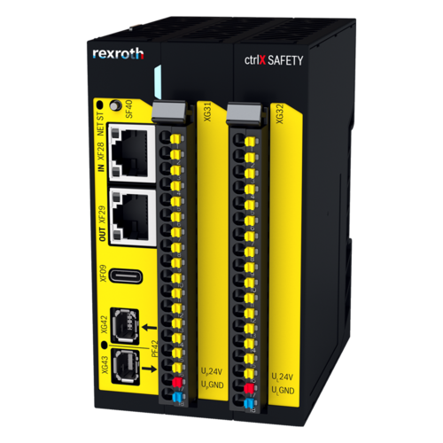 Zdjęcie sterownika bezpieczeństwa ctrlX SAFETY w wersji SAFEX-C-12 do montażu w szafie sterowniczej