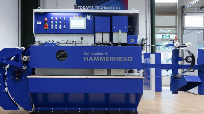 Kohlbacher, AI - Hammerhead-Sägeblattschärfmaschine ausgerüstet mit ctrlX AUTOMATION Komponenent