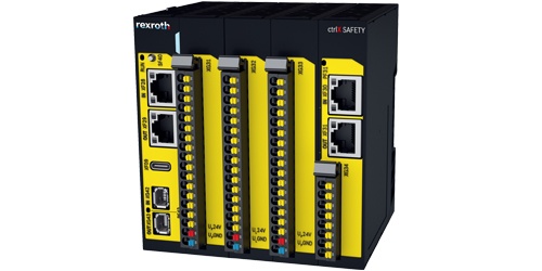 Bild der Sicherheitsteuerung ctrlX SAFETY in der Ausprägung SAFEX-C-15 für den Schaltschrankeinbau