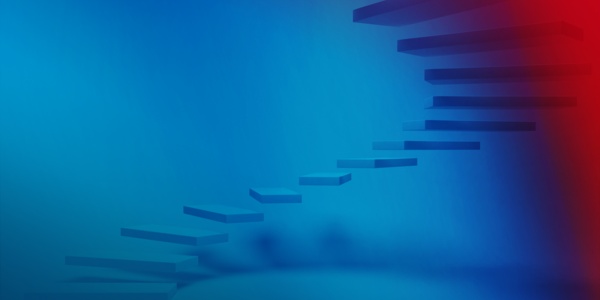 Symbolisierte Wendeltreppe