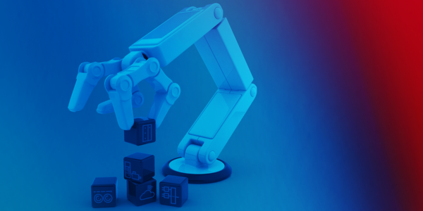 Kartesischer Roboter greift und sortiert Würfel
